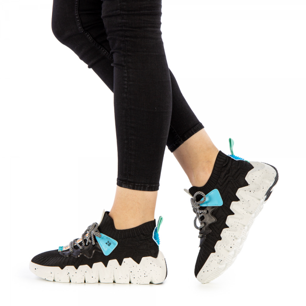 Γυναικεία αθλητικά παπούτσια Briela μαύρα με λευκό - Kalapod.gr